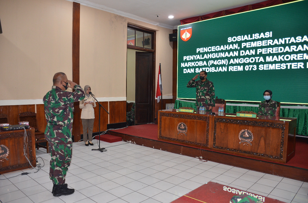 Melalui Program Semester Tahun 2021, Prajurit Korem 073/Makutarama Terima Sosialisasi P4GN 